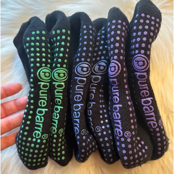 Pure Barre Black Non-Slip Grip Ankle Socks - Picture 9 of 12
